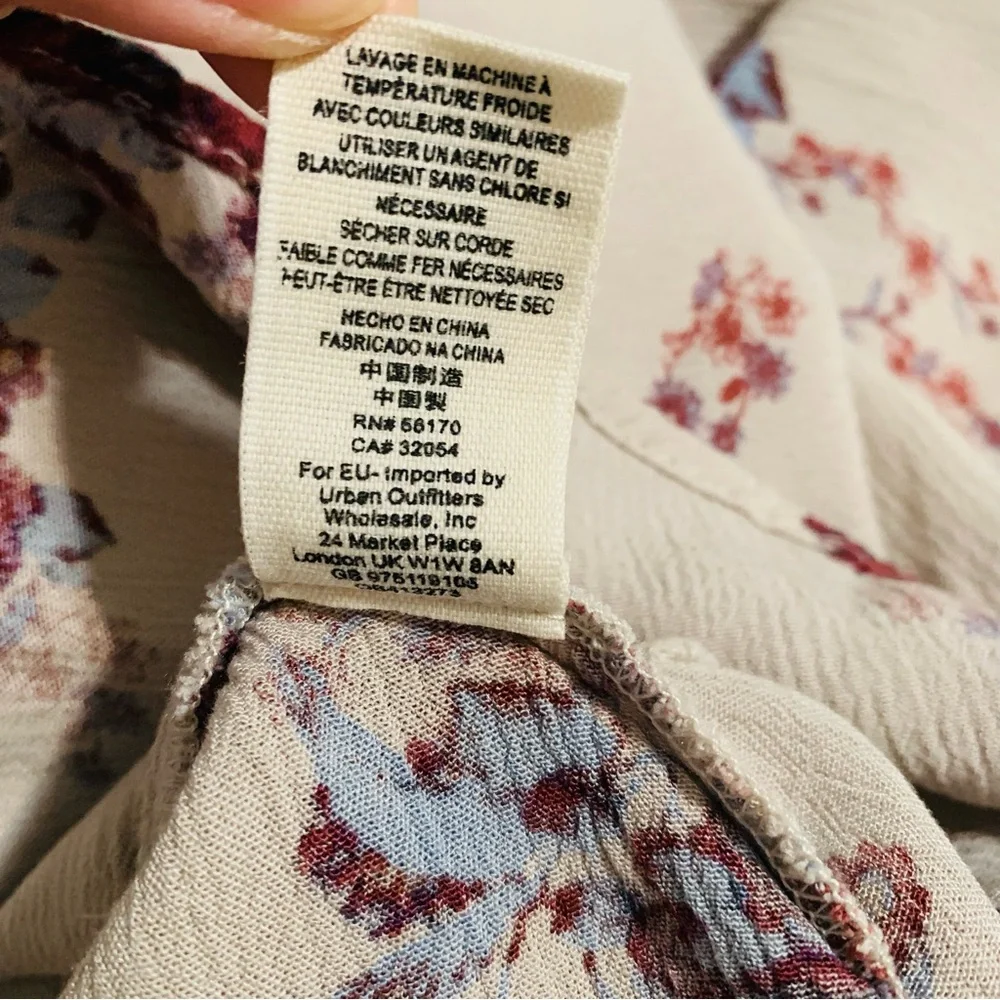 Free People Washed Stone Purple ’Tree Swing’ Floral Tunic Dress Women’s Small